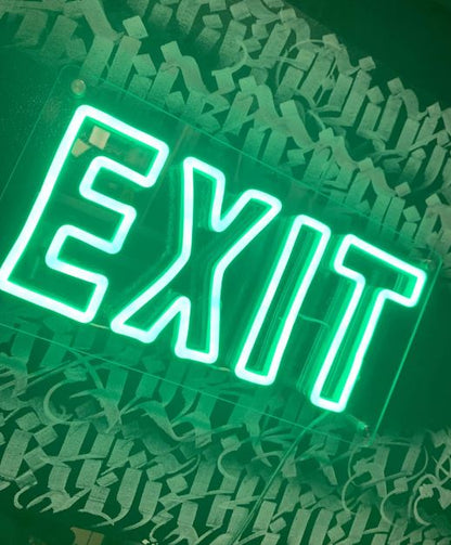 Exit Neon Sign