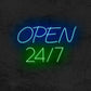 Open 24/7 LED Neon Sign
