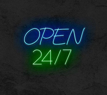 Open 24/7 Neon Sign