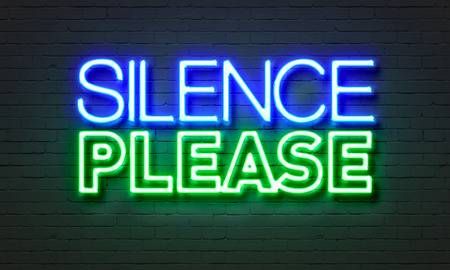 Silence Please LED Neon Sign