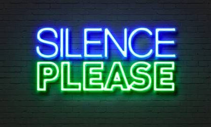 Silence Please Neon Sign