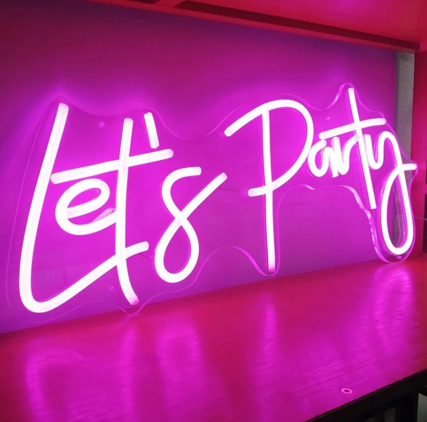 Let's Party LED Neon Sign