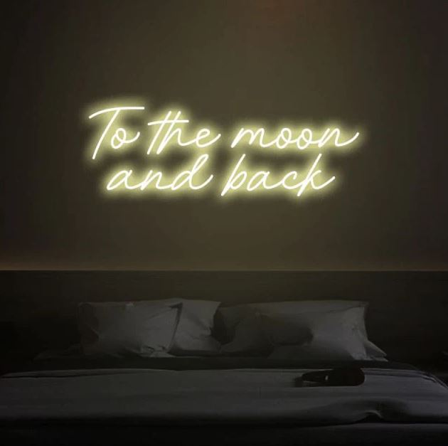 To the moon and back LED Neon Sign