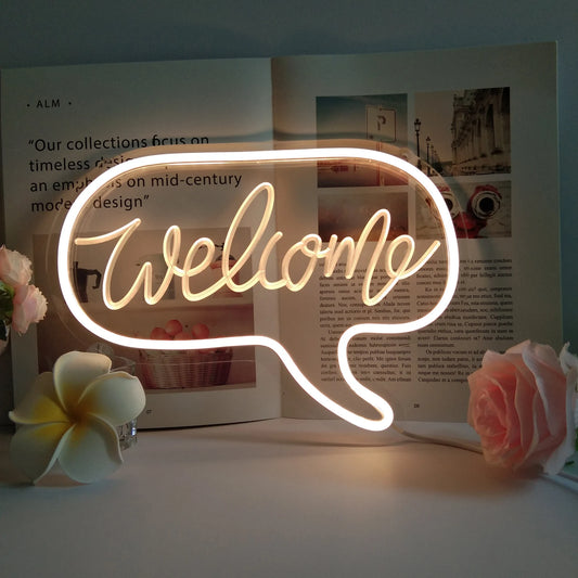 Welcome LED Neon Sign