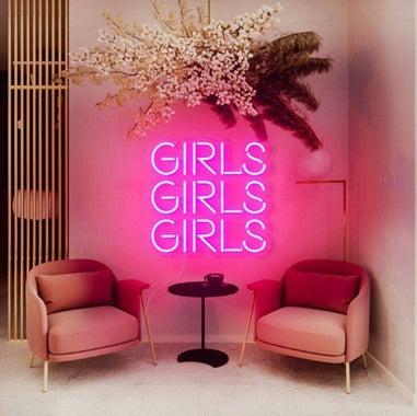 GIRLS GIRLS GIRLS Neon Sign