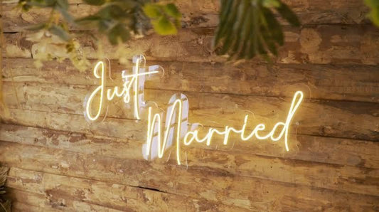 Just Married Neon Sign